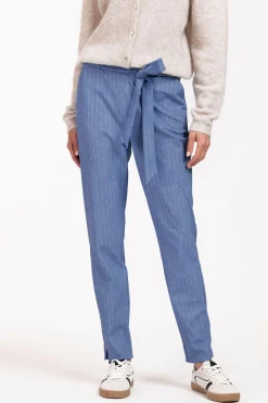 Dean pinstripe trousers - denim blue