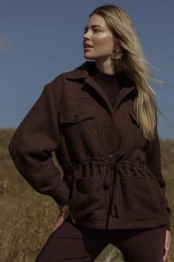 Desiree tweed jacket - espresso