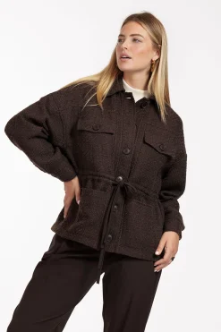 Desiree tweed jacket - espresso