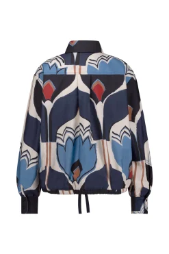 Dio tulip poplin blouse - multi color