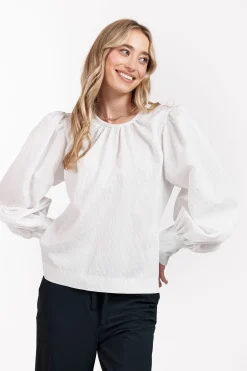 Dori pinstripe blouse - off white/black