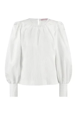 Dori pinstripe blouse - off white/black
