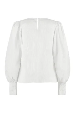 Dori pinstripe blouse - off white/black
