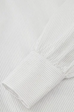 Dori pinstripe blouse - off white/black