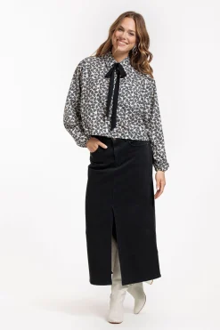 Dottie poplin triangle blouse - kit/black