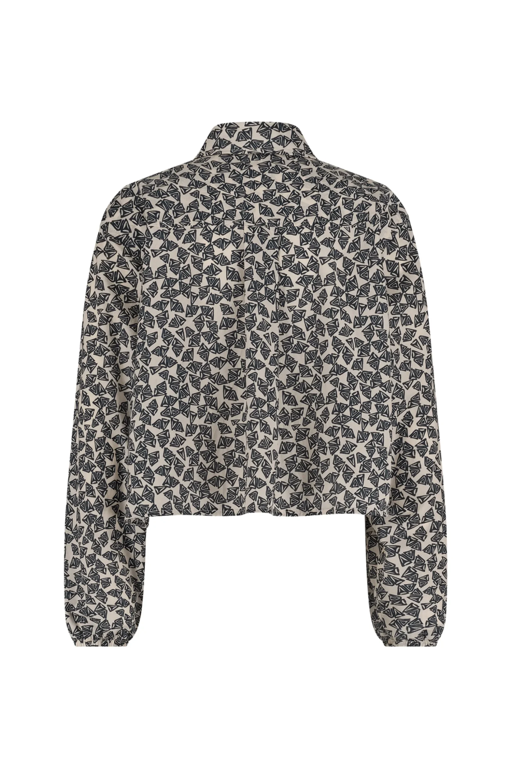 Dottie poplin triangle blouse - kit/black