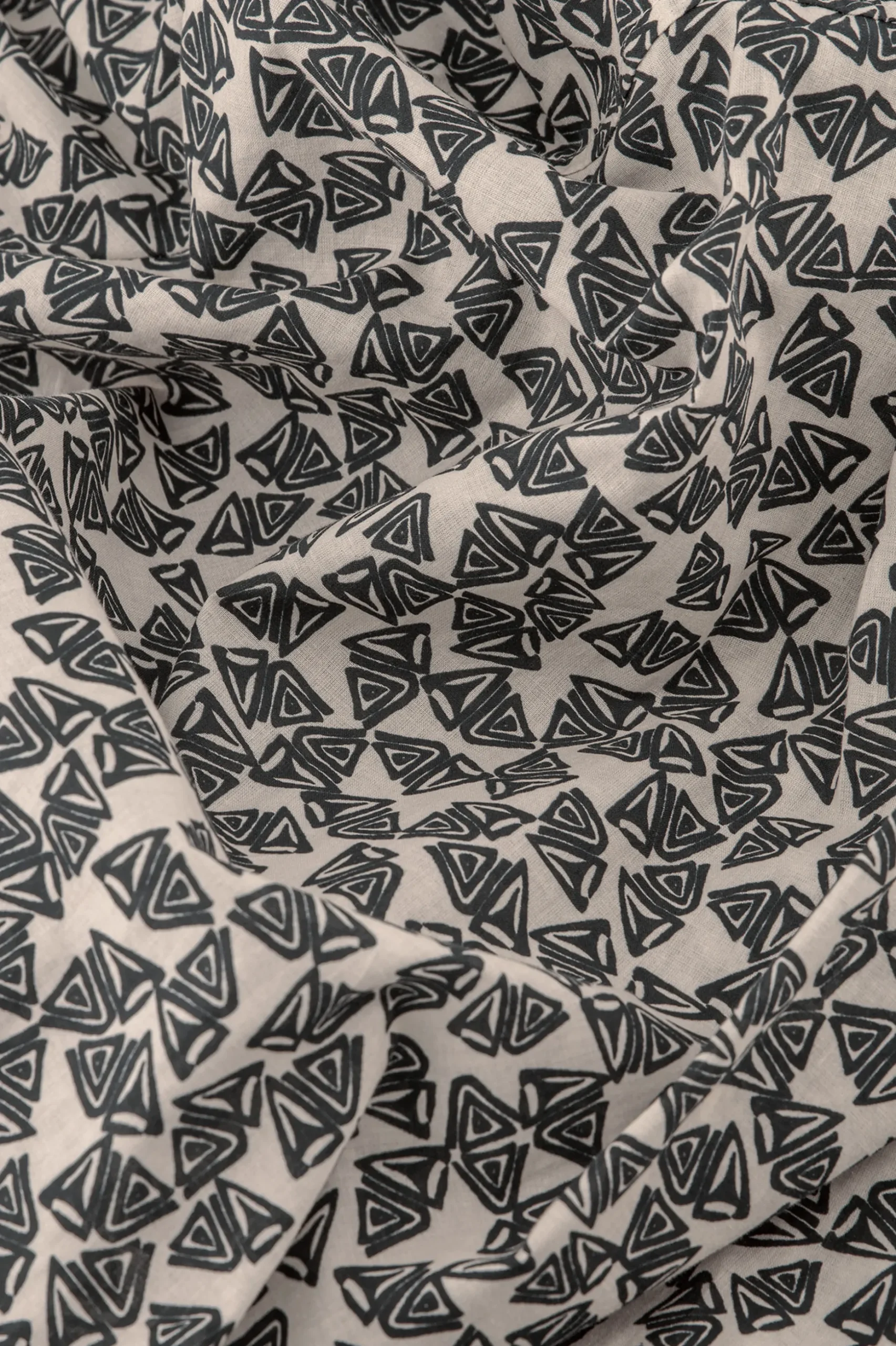 Dottie poplin triangle blouse - kit/black