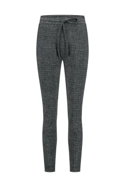Downstairs bnd tweed trousers - black/off white