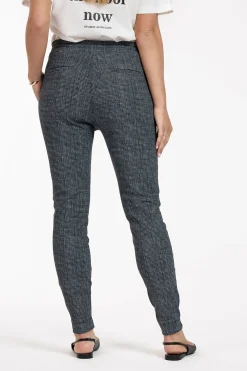 Downstairs bnd tweed trousers - black/off white