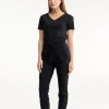 Downstairs bonded trousers - black