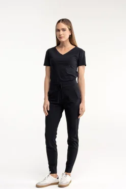 Downstairs bonded trousers - black