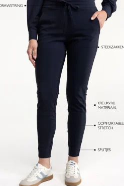 Downstairs bonded trousers - dark blue
