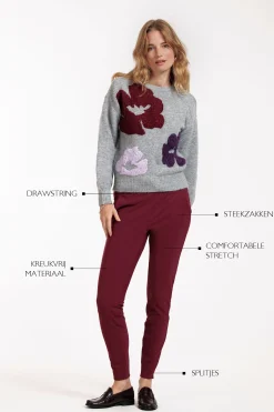 Downstairs bonded trousers - merlot