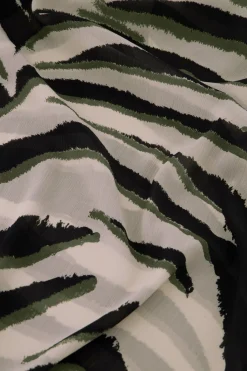 Elain zebra crepe top - kit/ new army