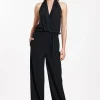 Elena halter jumpsuit - black