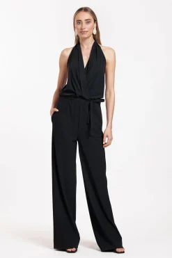 Elena halter jumpsuit - black