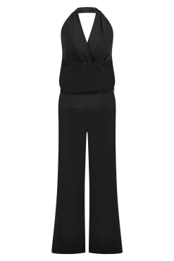 Elena halter jumpsuit - black