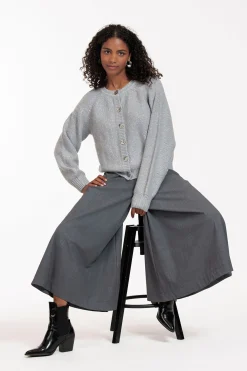 Esmeralda grey melee trousers - grey melange