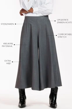 Esmeralda grey melee trousers - grey melange