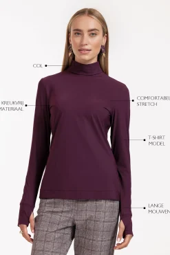 Faira col top - blackberry
