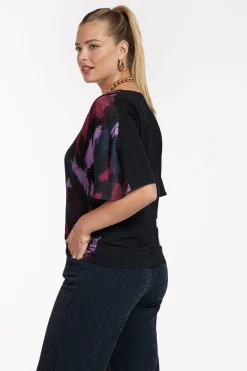 Famous satin leopard top - multi color