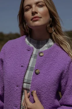 Fien cooked wool jacket - lila