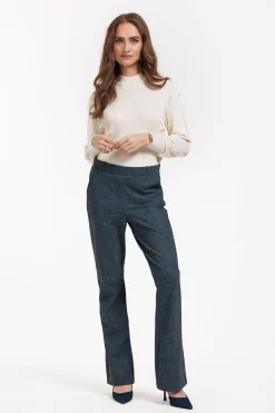 Flair bnd dnm tweed trousers - midnight blue