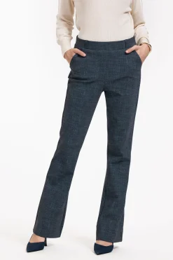 Flair bnd dnm tweed trousers - midnight blue