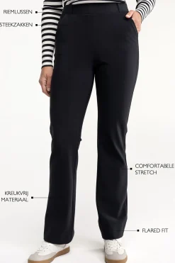 Flair bonded trousers - black