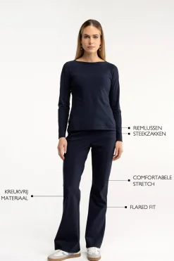 Flair bonded trousers - dark blue