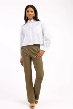 Flair bonded trousers - earth
