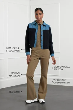 Flair bonded trousers - earth