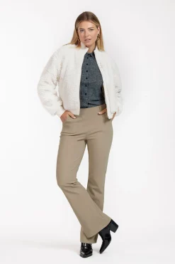 Flair bonded trousers - latte