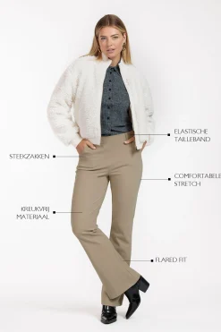 Flair bonded trousers - latte