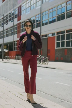 Flair bonded trousers - merlot