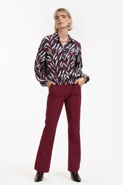 Flair bonded trousers - merlot