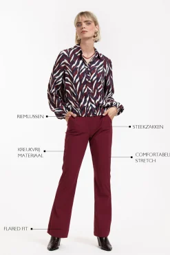 Flair bonded trousers - merlot