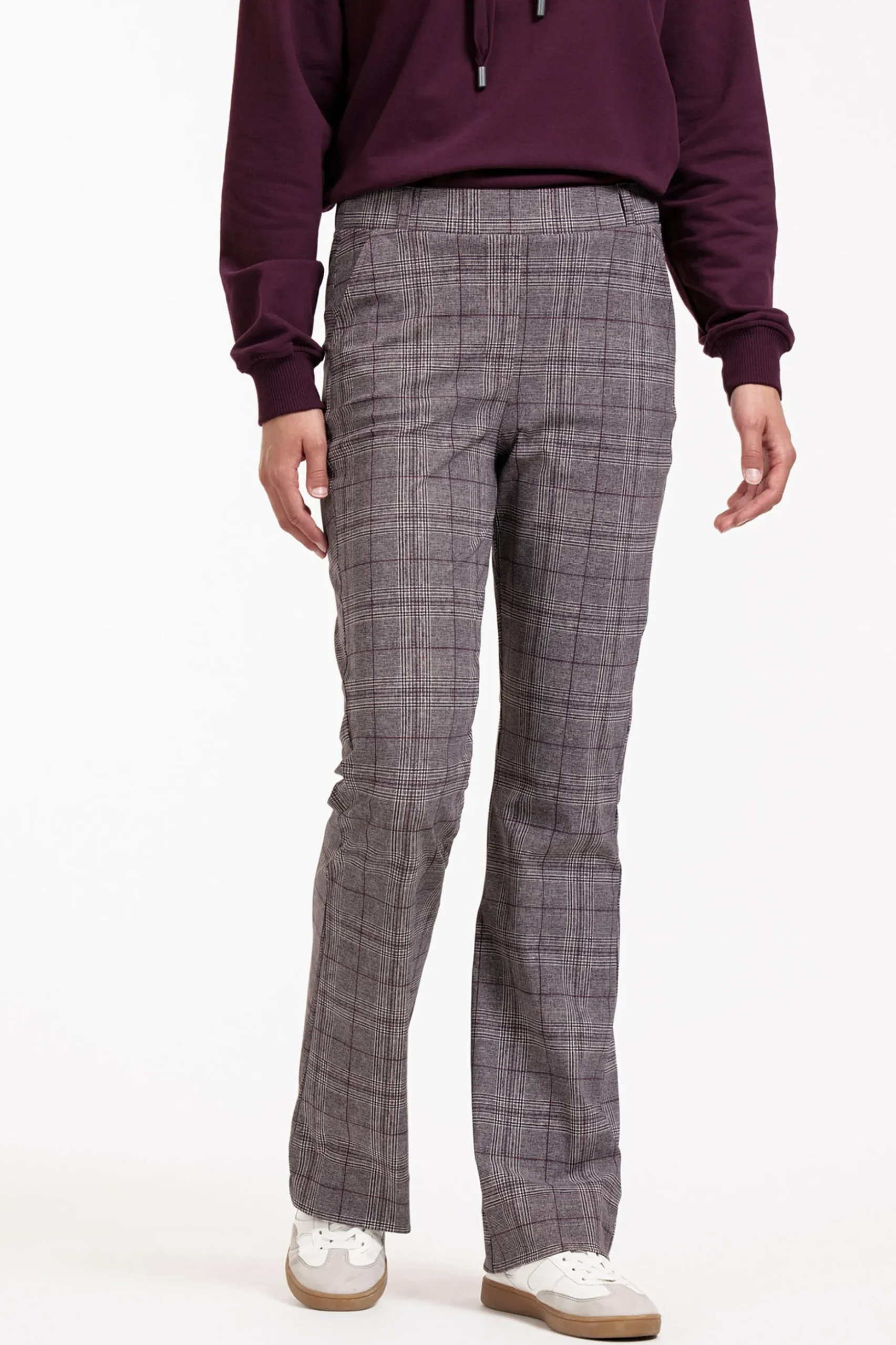 Flair check trousers - merlot/kit