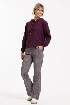 Flair check trousers - merlot/kit