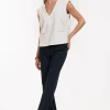 Flair LONG bonded rib trousers - dark blue