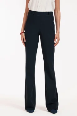 Flair LONG bonded rib trousers - dark blue