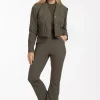Flair LONG bonded trousers - new army