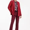 Flair LONG bonded trousers - merlot