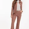Flair pinstripe trousers - chocolate/kit