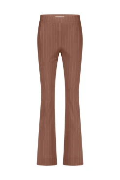 Flair pinstripe trousers - chocolate/kit