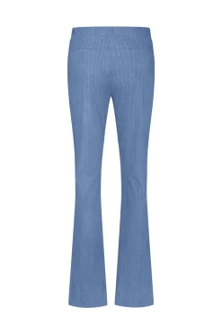 Flair pinstripe trousers - denim blue