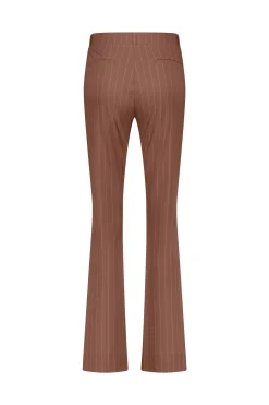 Flair pinstripe trousers - chocolate/kit