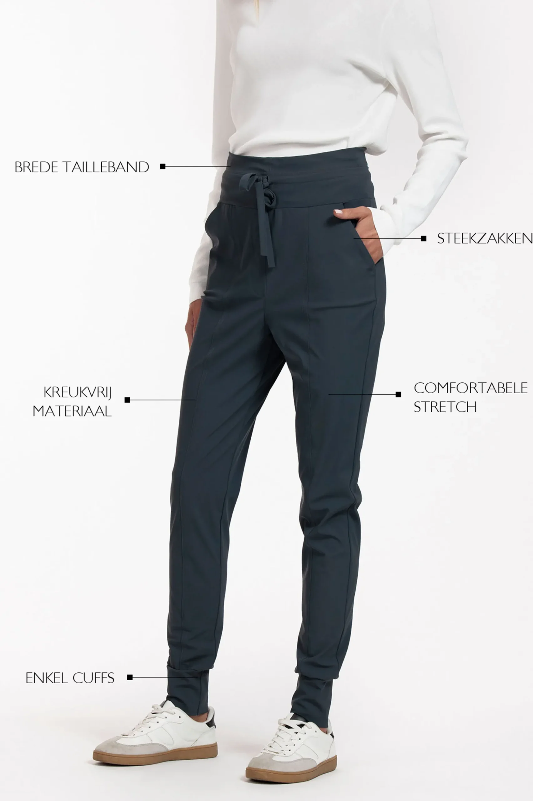 Franka trousers - antraciet