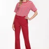 Galla bonded trousers - dark red