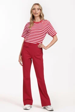 Galla bonded trousers - dark red